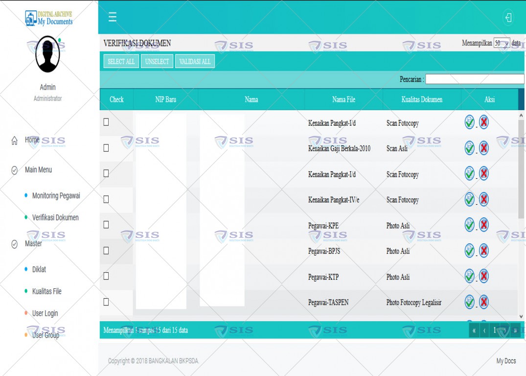 Aplikasi Dokumen Digital Kepegawaian (MYDOCS)